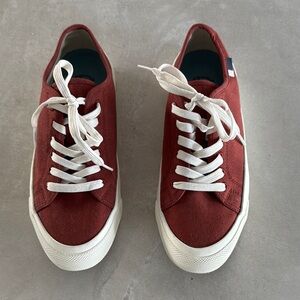 SeaVees Brick-Red Canvas Sneakers new